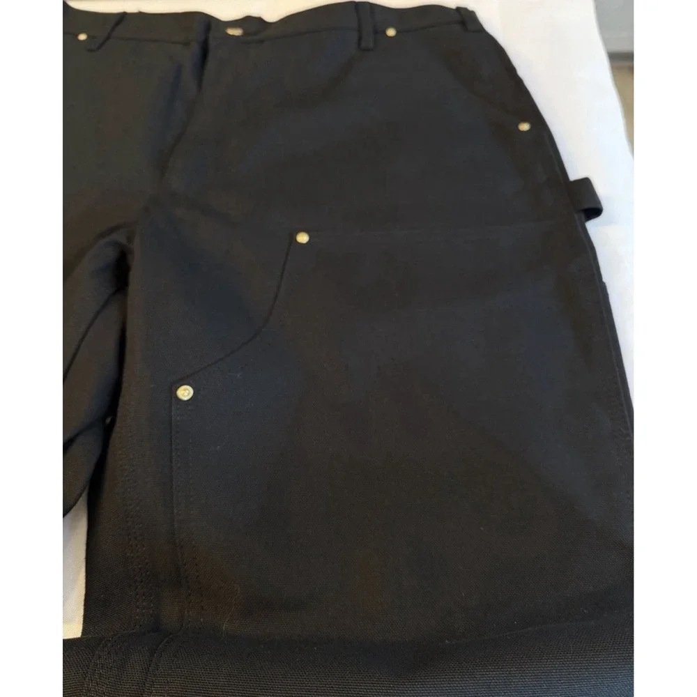 Carhartt Loose Fit Firm Duck Double-front Knee Utility Work Pants Black 44x32
